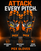 PGX Eye of the Tiger baseball batting gloves with dependable grip, breathable flex and secure wrist fit