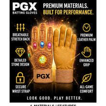 PGX Power Stones batting gloves premium materials and performance features