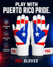 PGX Puerto Rico long cuff baseball batting gloves with dependable grip, breathable flex and supportive wrist coverage