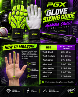 PGX Gamma Crush Long Cuff long cuff batting gloves