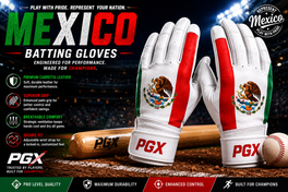 PGX Mexico long cuff batting gloves product detail