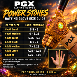 Power Stones Long Cuff Batting Gloves