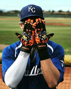 "Eye of the Tiger" Baseball Batting Gloves - PRIMAL BASEBALL